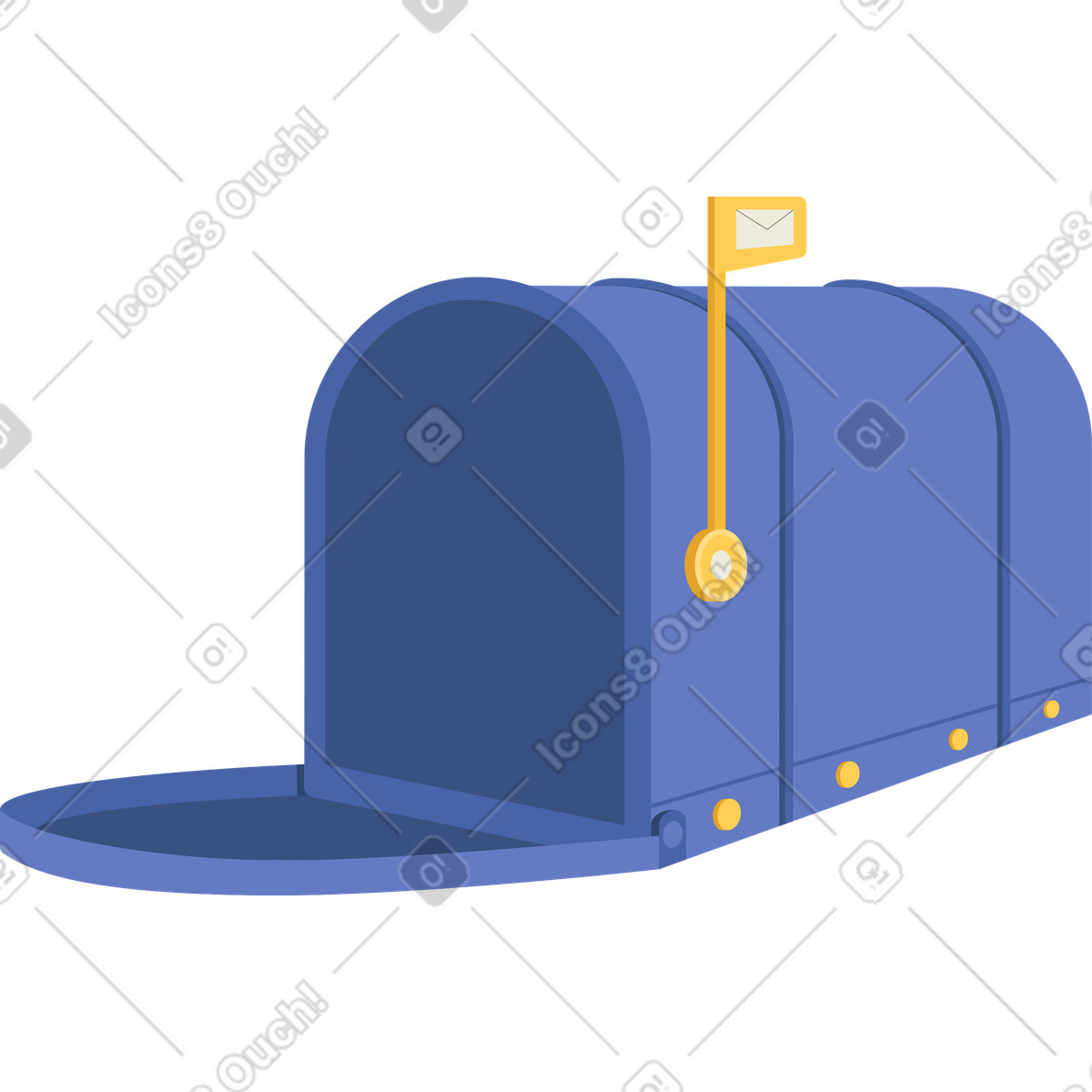 Casella postale illustrazione in stile Social scarica in PNG, SVG