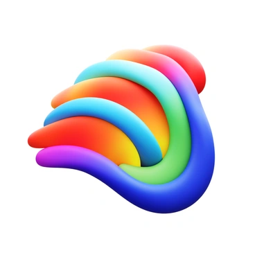 Colorful parabolas arranged in a visually appealing pattern, with each parabola displaying a gradient of bright colors from red to blue. The parabolas vary in size and curvature, overlapping at various points to create depth. The background is a solid color that enhances the vibrancy of the parabolas, making the shapes stand out. The overall composition presents a harmonious blend of curves and colors.