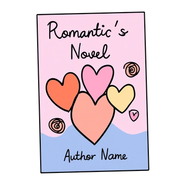 A soft pastel-colored cover design for a romantic novel. The background is filled with a gradient of light pink, lavender, and baby blue shades. In the center, there are several "hearts" in varying sizes, crafted in different pastel shades of pink and peach. Surrounding the hearts are delicate "roses" with soft petals in light pink and cream, adding a romantic touch. The title of the novel, presented in elegant cursive font, is placed prominently at the top, while the author's name appears at the bottom in a smaller, simpler font. The overall composition conveys a sense of warmth and affection.