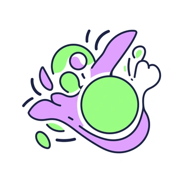 An abstract design featuring a combination of shapes that allude to the form of labia.