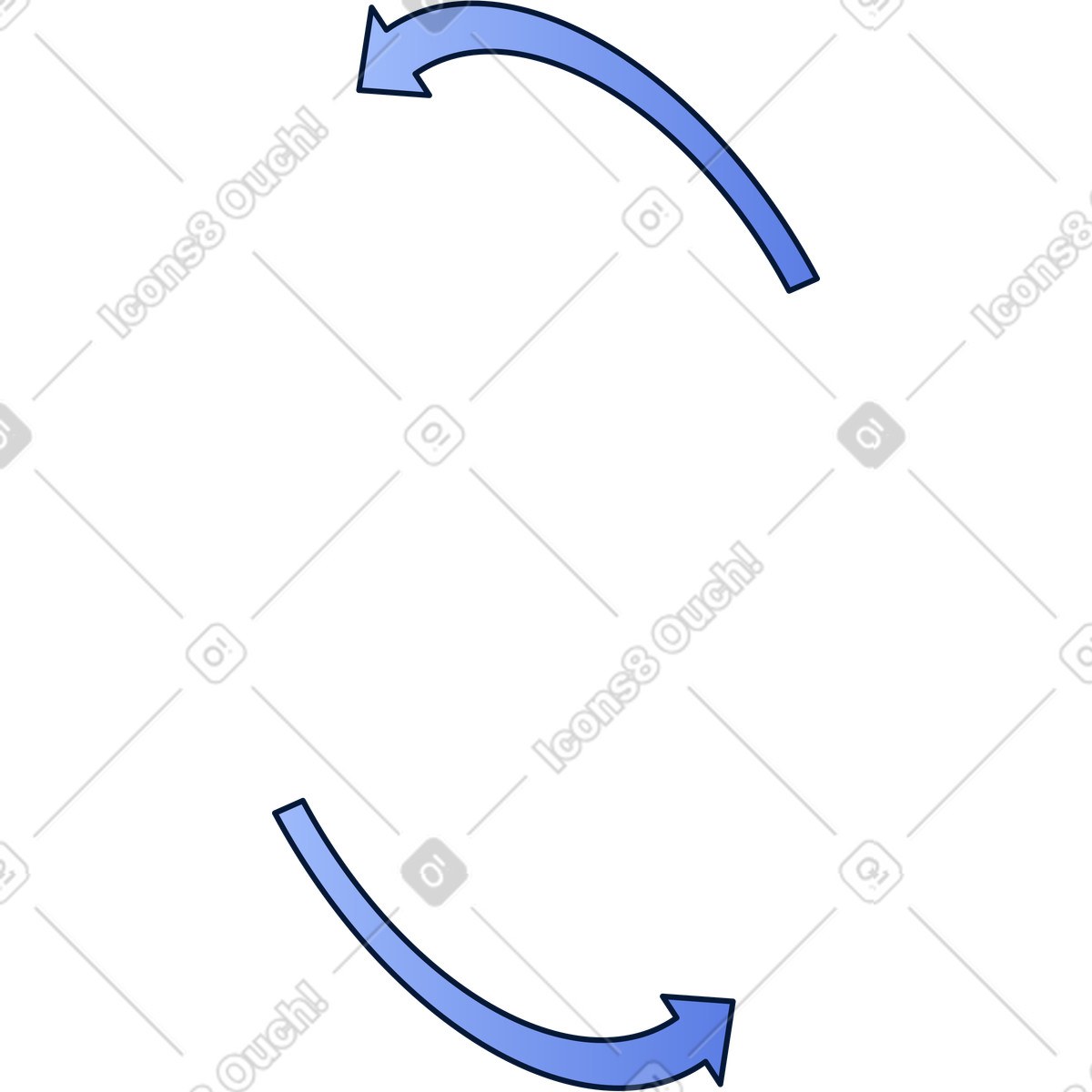 Illustration Flèches d'échange isométriques dans le style Neat à télécharger aux formats PNG, SVG