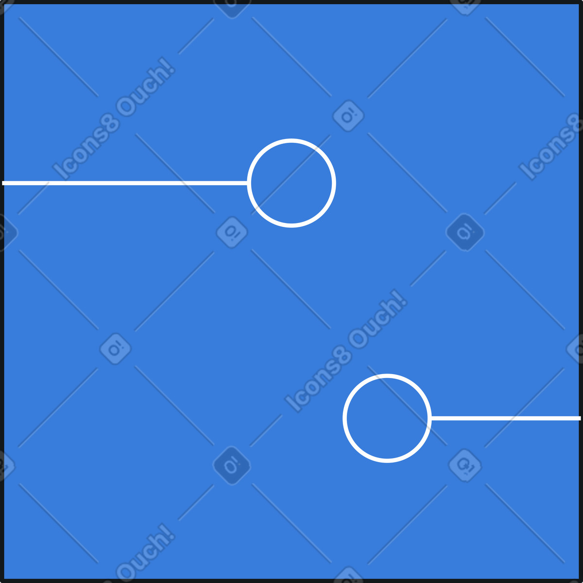 Quadrato con linee di circuito illustrazione in stile Midnight scarica in PNG, SVG