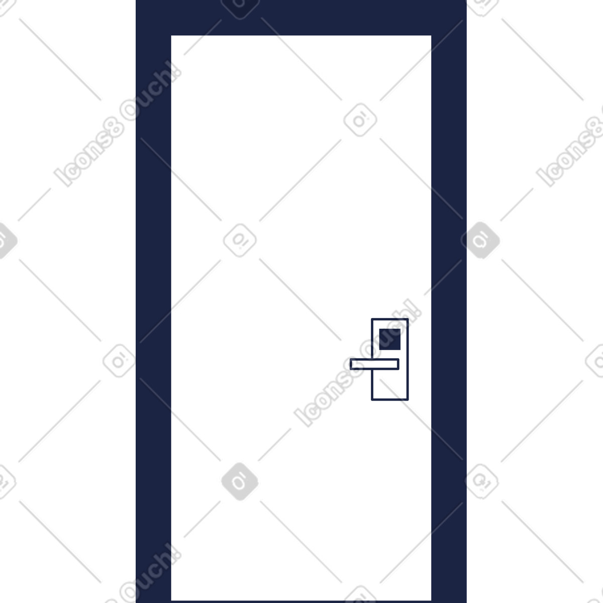 Illustration animée Ligne de porte d'appartement dans le style Urban Line à télécharger aux formats GIF, Lottie (JSON), AE