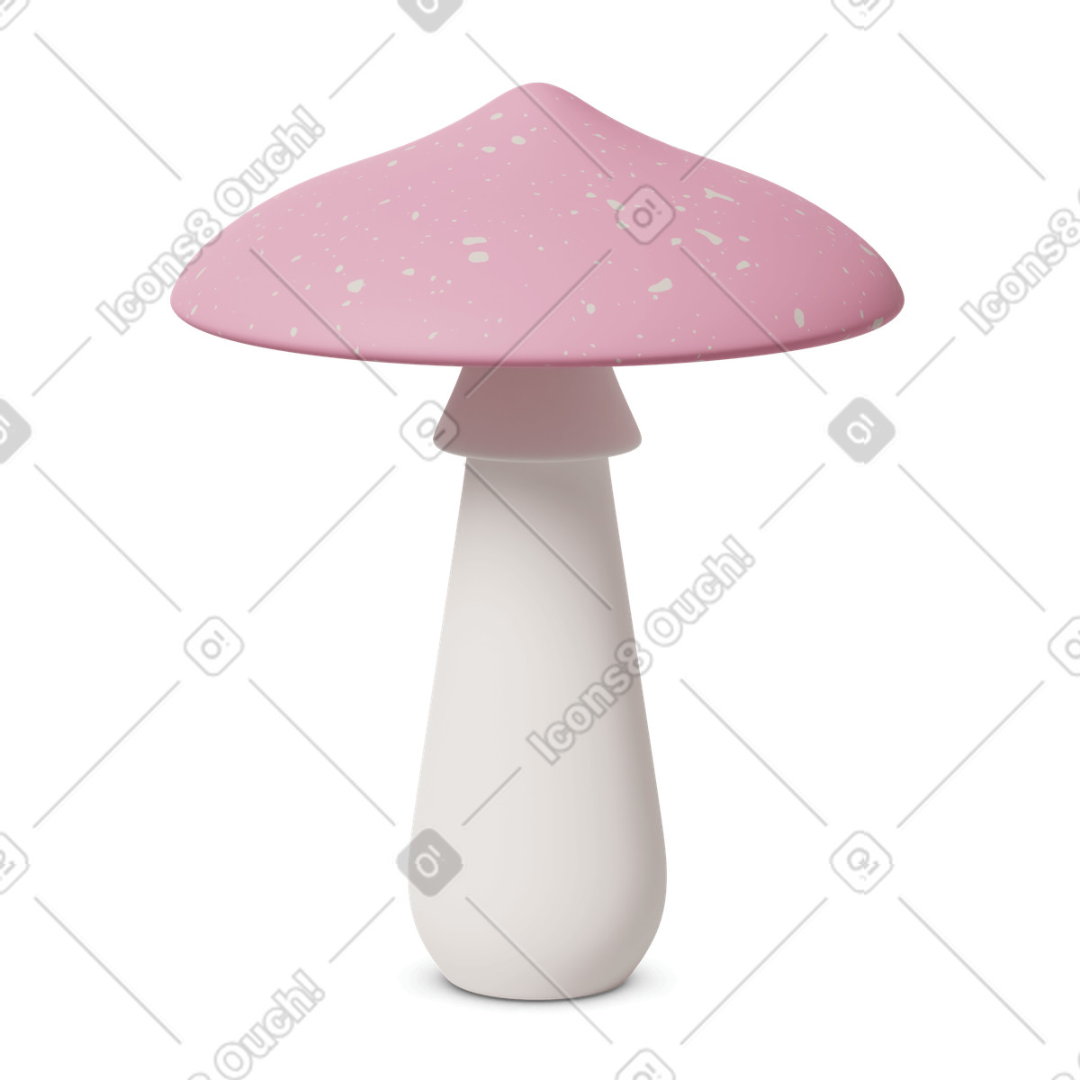 Illustration Mushroom dans le style 3D Casual life à télécharger aux formats PNG, SVG
