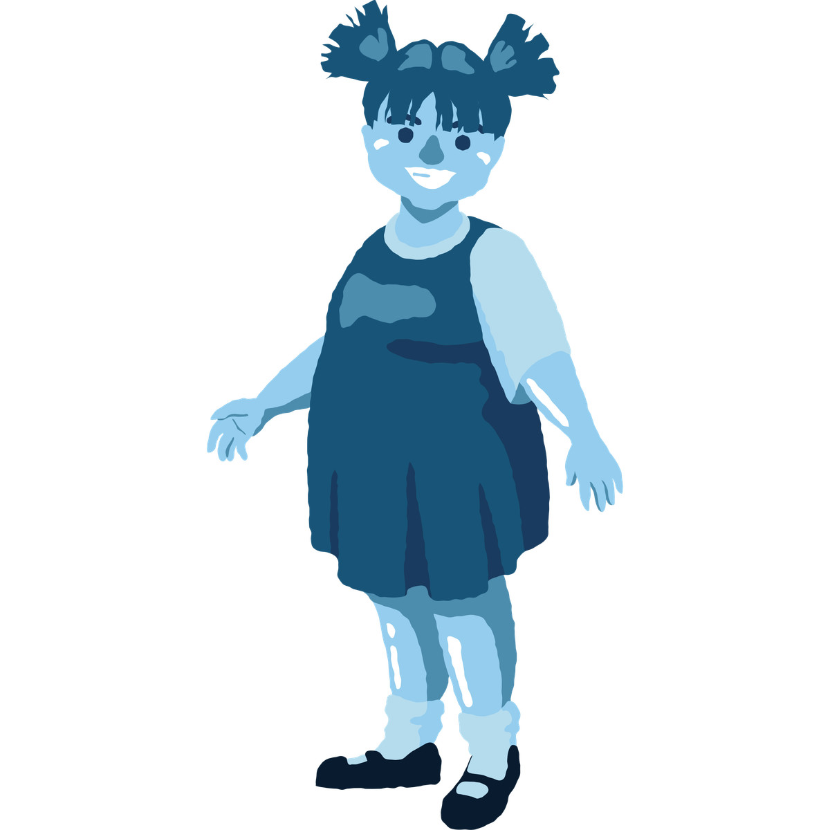 Иллюстрация Chubby girl standing в стиле Cherry — скачать в форматах PNG, SVG