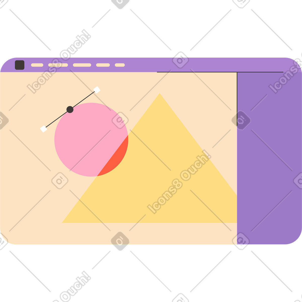 Browser window with diagrams animierte Illustration im Dizzy-Stil als Download in GIF, Lottie (JSON), AE