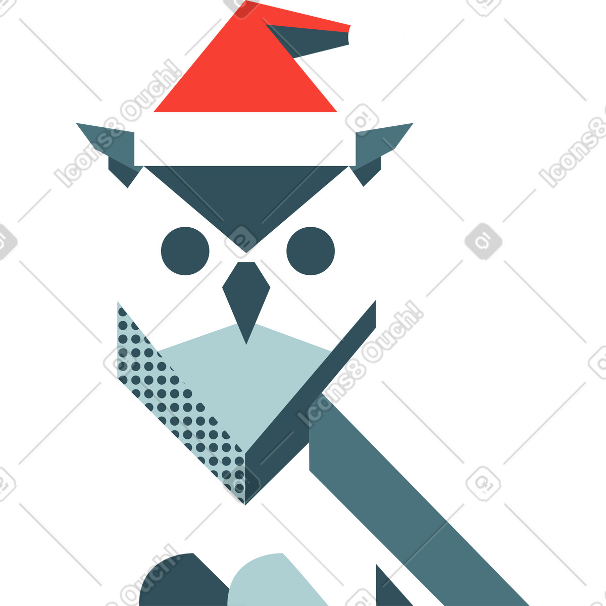 Ilustración Búho en estilo Nordic a descargar en PNG y SVG