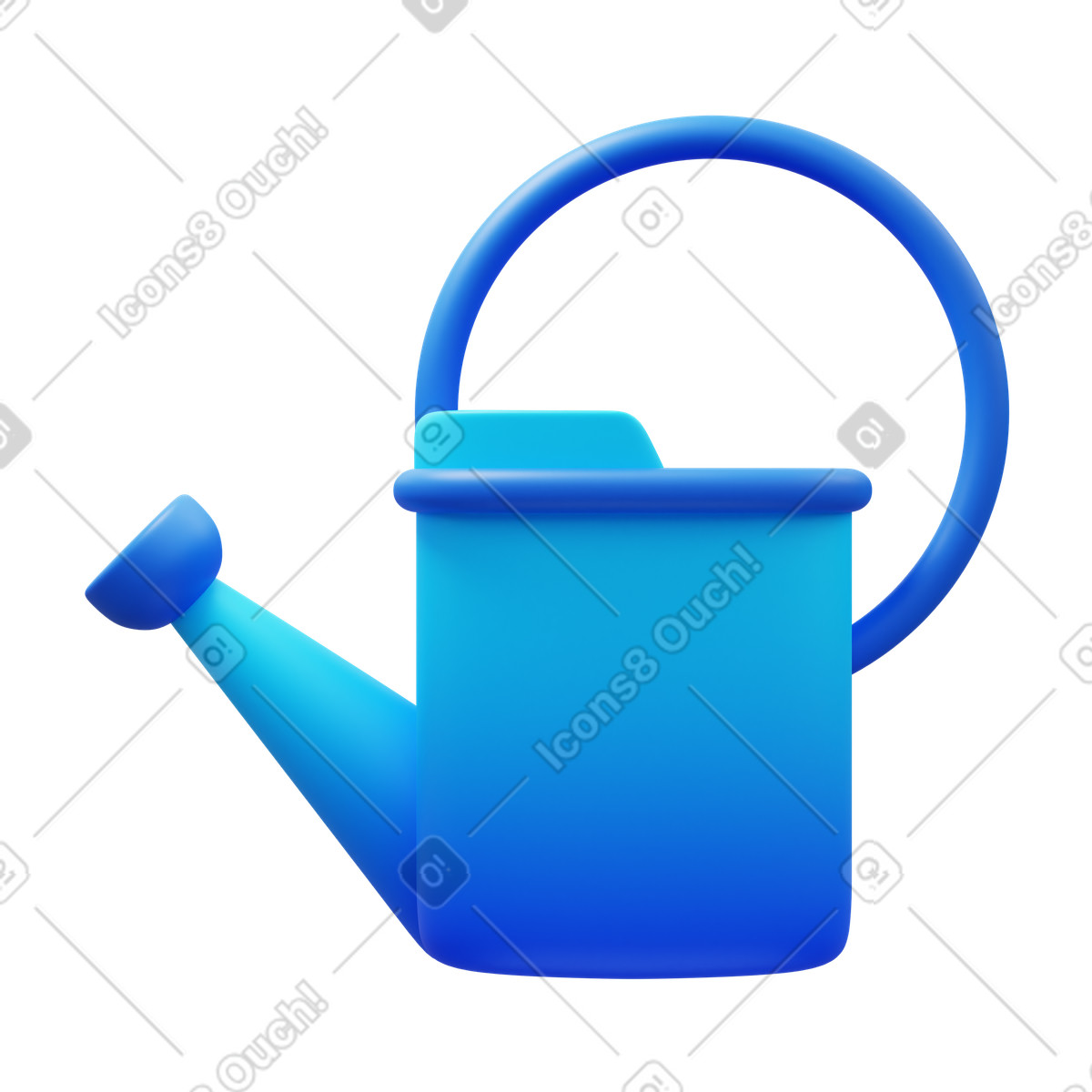 3D Fluency スタイルの Watering can のイラストをPNG、SVG形式でダウンロード