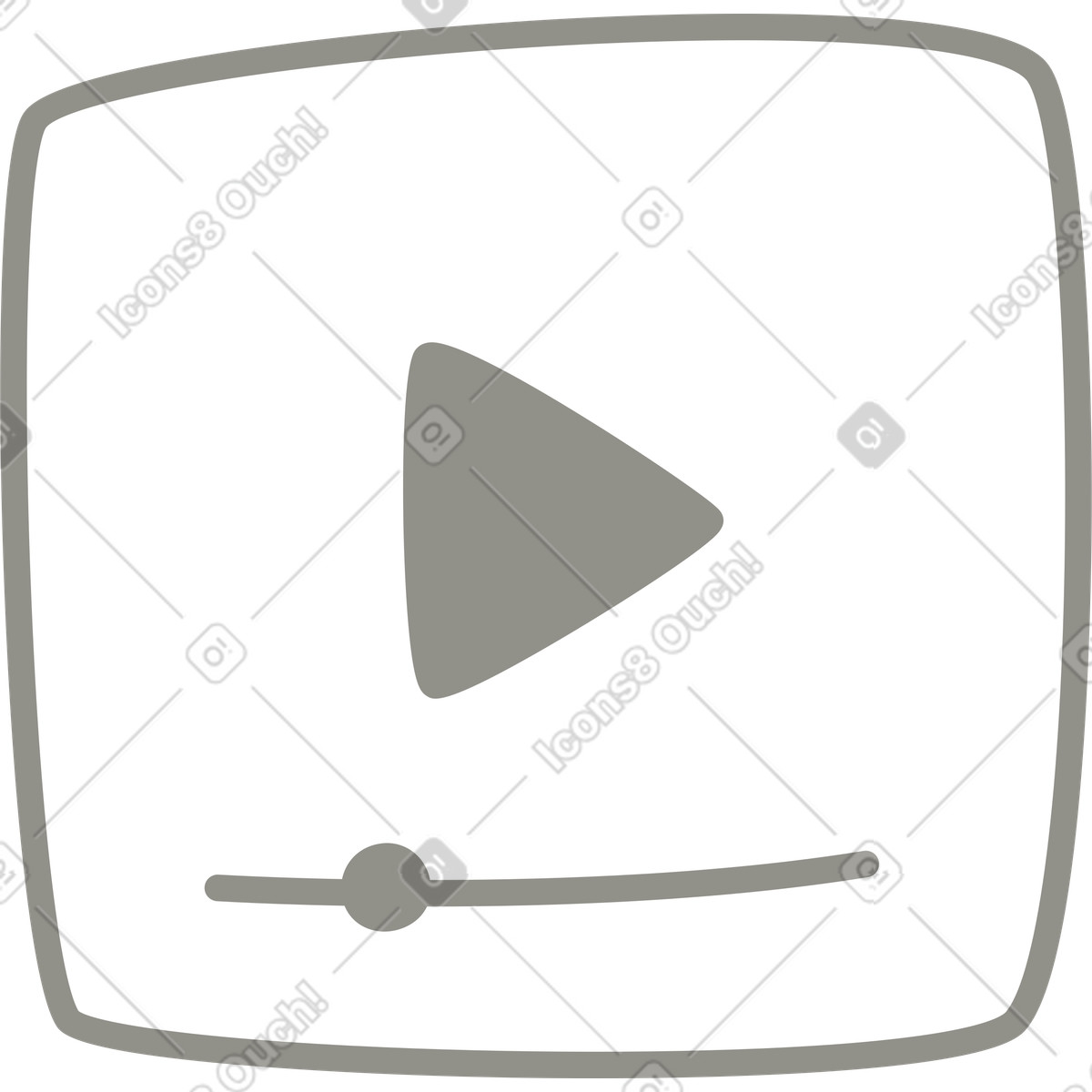 Gray education video illustration in Plain style download in PNG, SVG