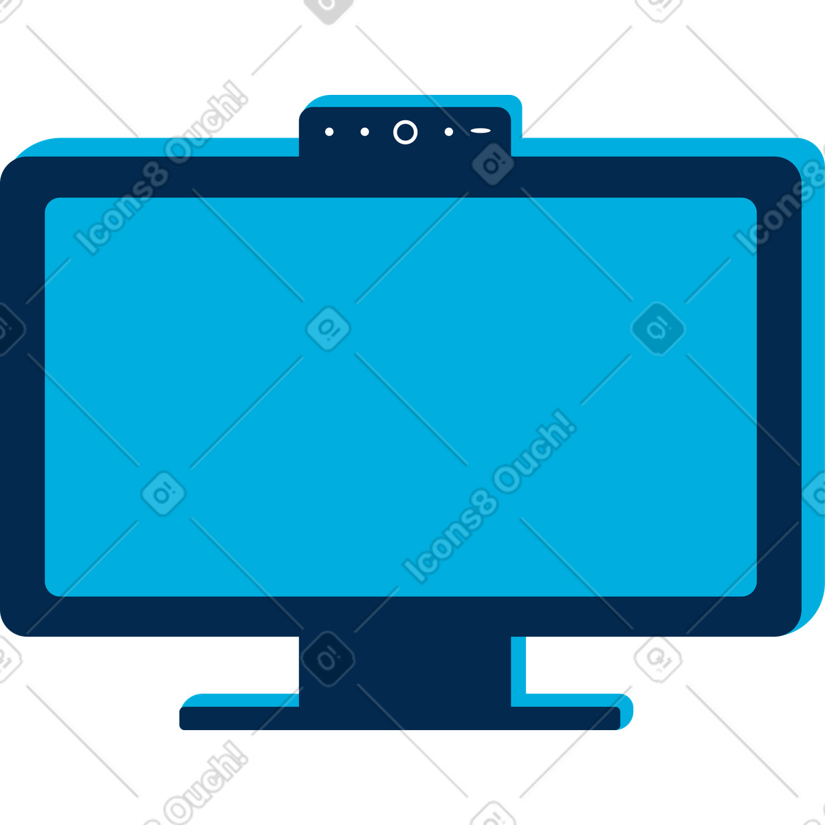 Illustration Monitor with camera dans le style Flame à télécharger aux formats PNG, SVG