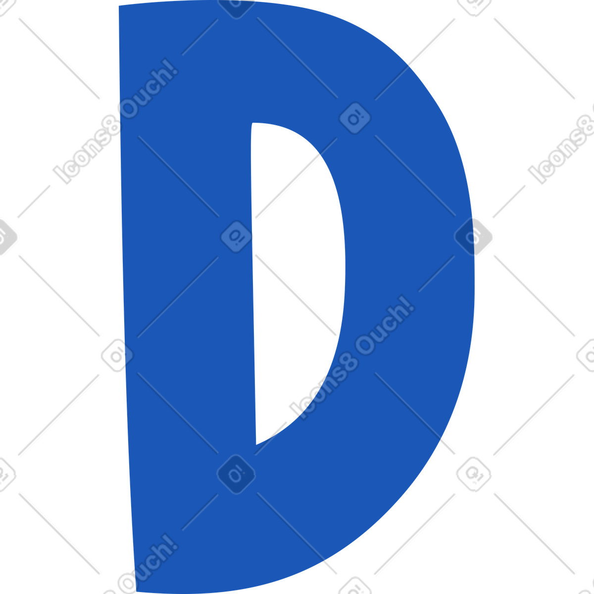Ilustração de Letra d em no estilo Storyline para baixar em PNG, SVG
