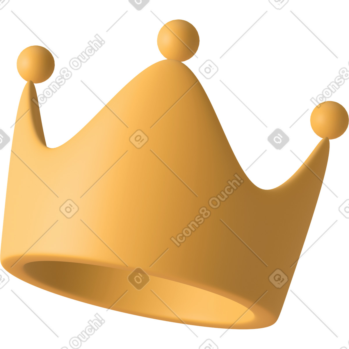 3D Casual life スタイルの Crown slope のイラストをPNG、SVG形式でダウンロード