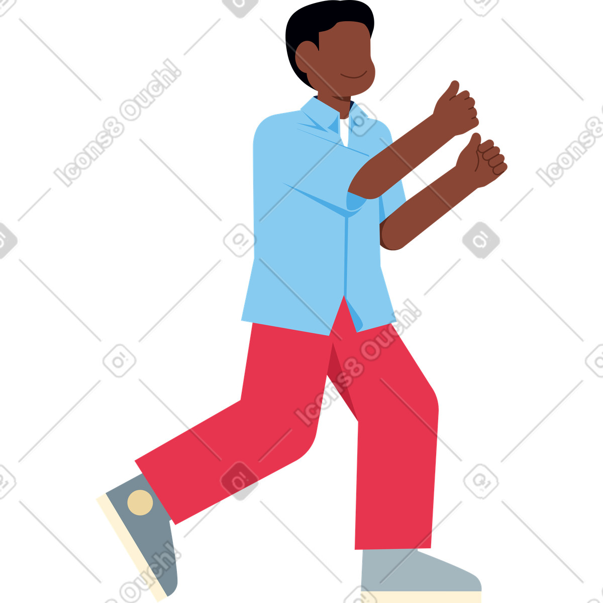 下载 Catchy 风格的 男人拉东西 插画，支持 PNG、SVG 格式
