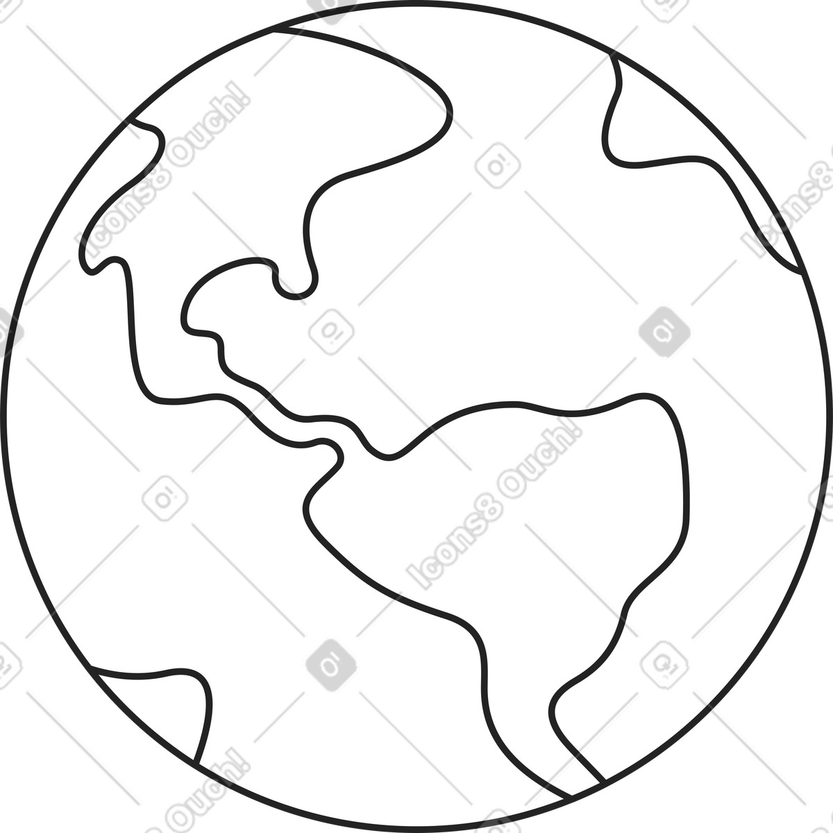 Planet-Illustration im Sammy Line-Stil als Download in PNG, SVG