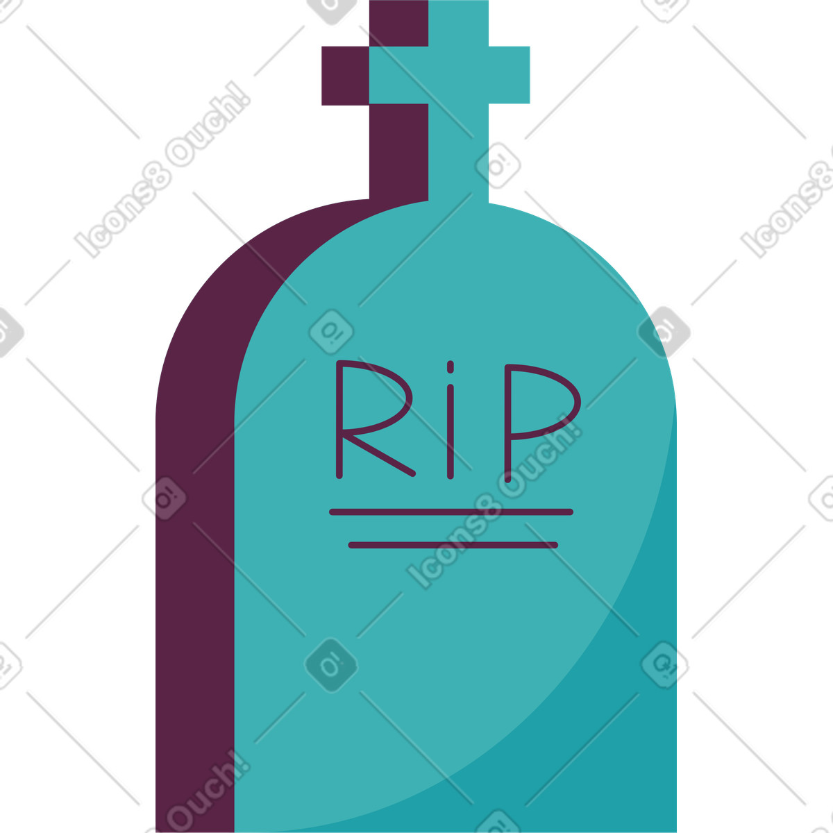 Illustration Repose en paix dans le style Sammy à télécharger aux formats PNG, SVG