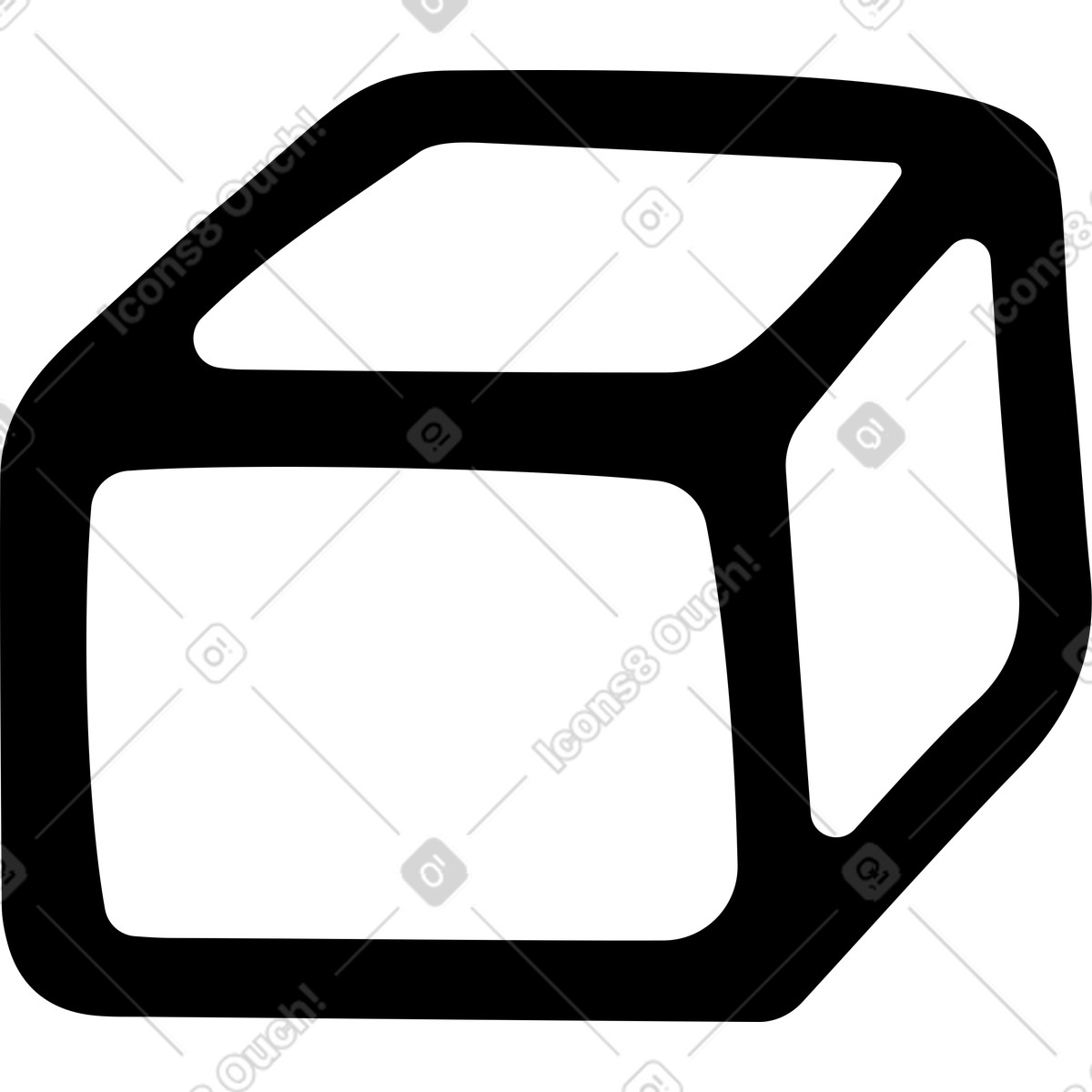 Würfel-Illustration im Journal-Stil als Download in PNG, SVG