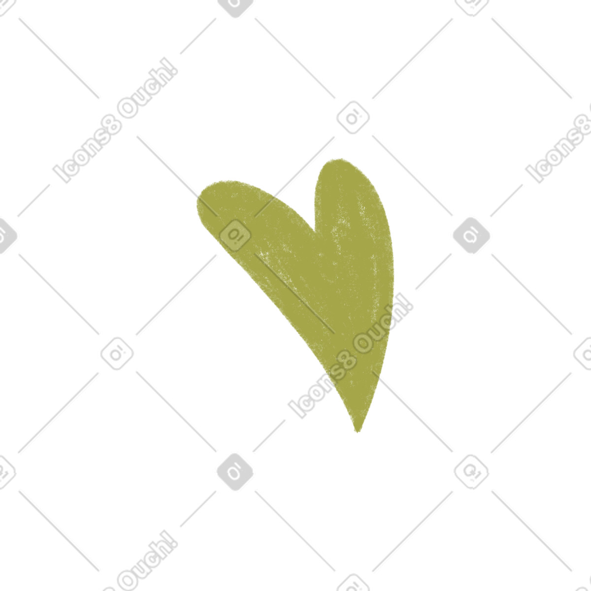Grünes herz-Illustration im Tutti-Stil als Download in PNG, SVG