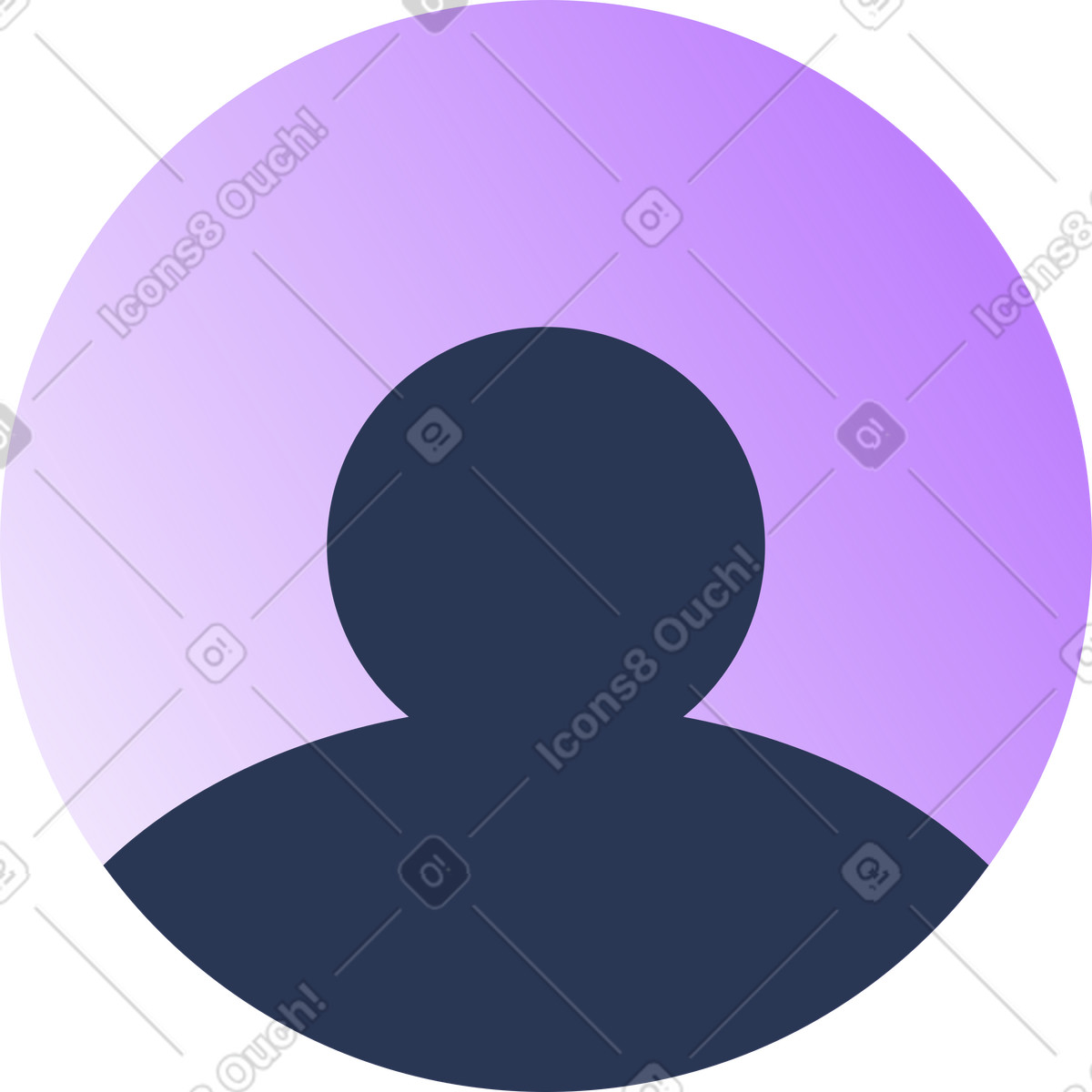 User icon illustration in PNG, SVG
