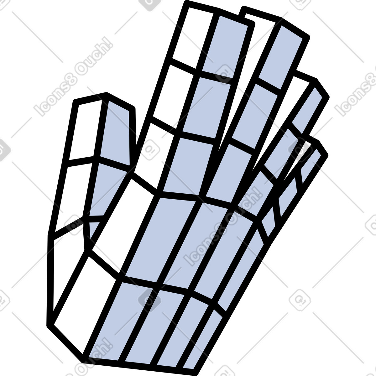 Polygonales modell der handfläche-Illustration im Notes-Stil als Download in PNG, SVG