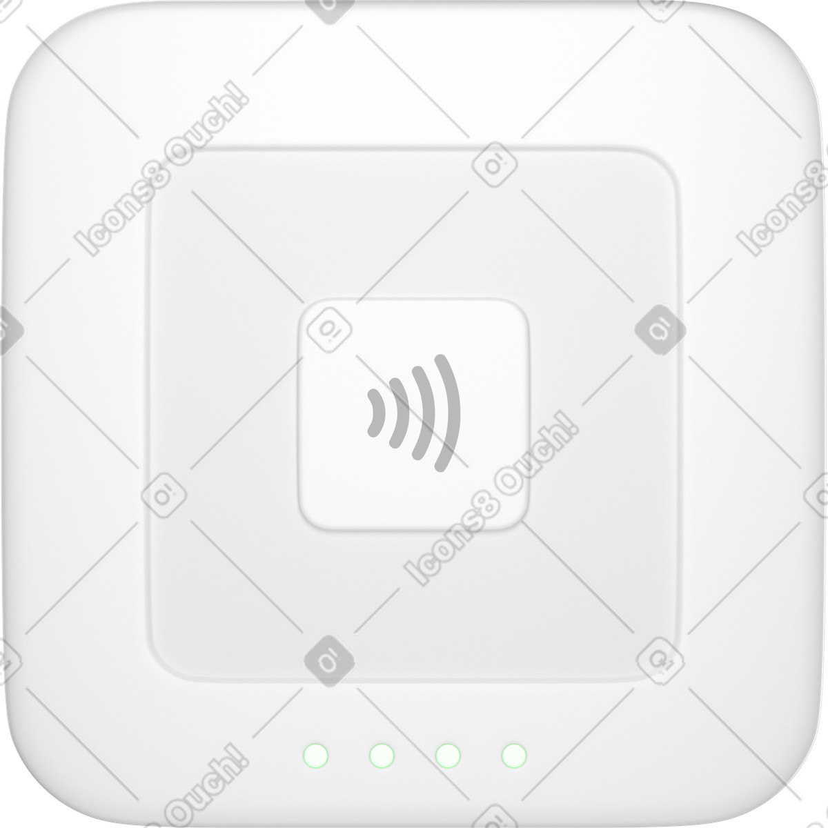 Reader for contactless chip front view illustration clipart image in PNG SVG GIF