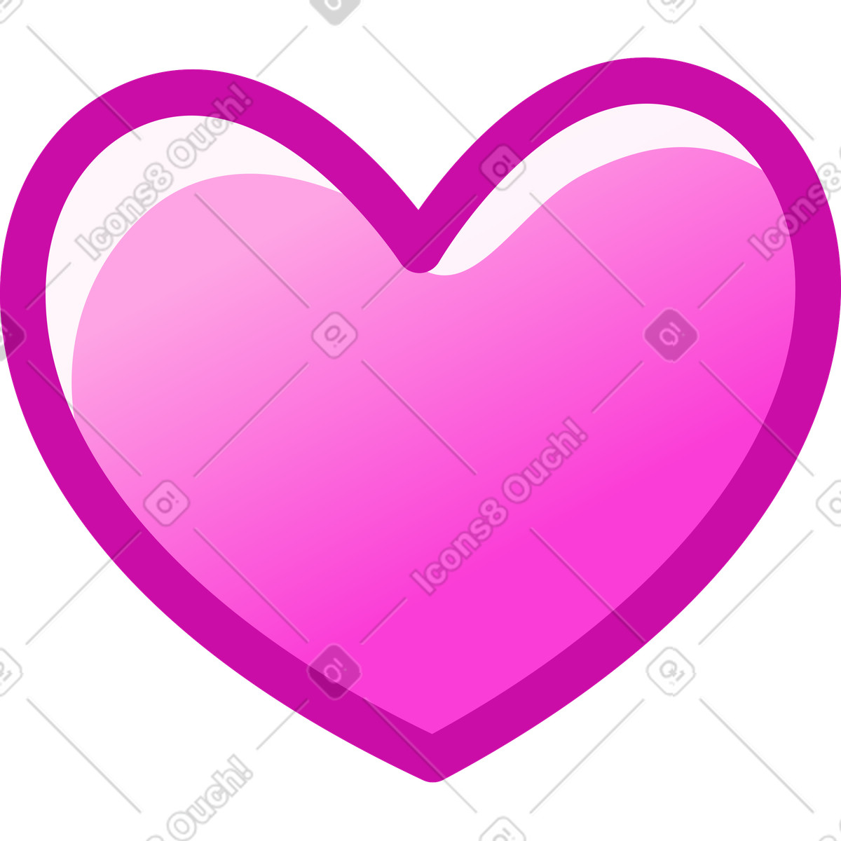 Cuore illustrazione in stile Rainbow scarica in PNG, SVG
