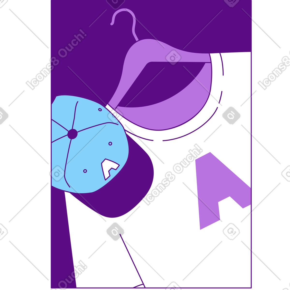 Frame merch illustration in Storyline style download in PNG, SVG