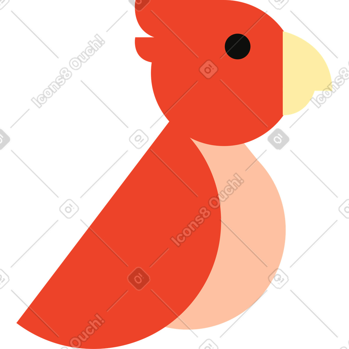 下载 Polar 风格的 鹦鹉 插画，支持 PNG、SVG 格式
