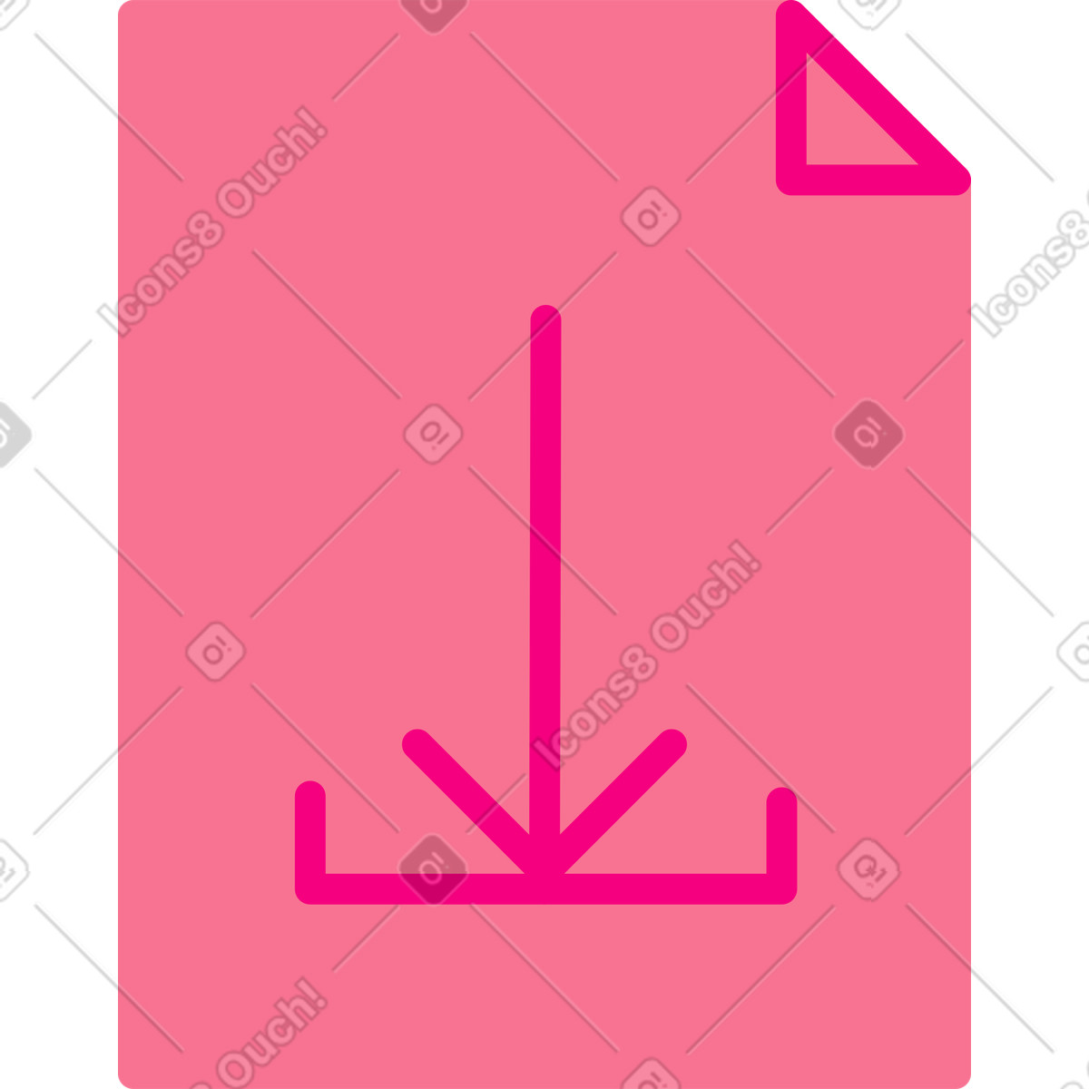 Giggle スタイルの ファイルダウンロードアイコン のイラストをPNG、SVG形式でダウンロード