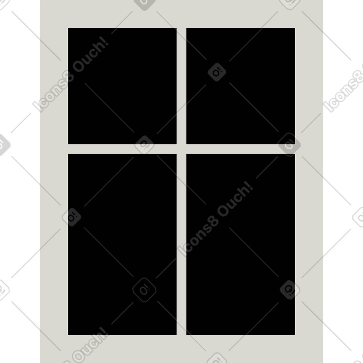 Window illustration in Burgundy style download in PNG, SVG