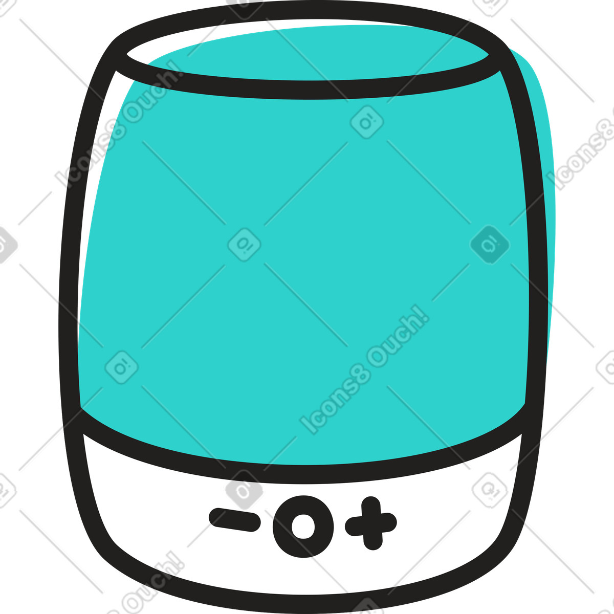 Illustration Haut-parleur intelligent dans le style Little à télécharger aux formats PNG, SVG