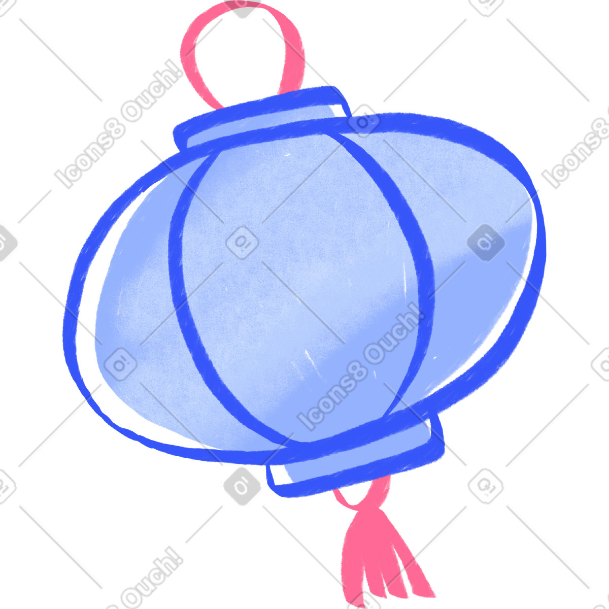 下载 Quirky 风格的 中国新年灯笼 插画，支持 PNG、SVG 格式