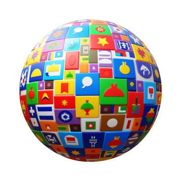 A mosaic composed of vibrant tiles featuring diverse cultural identities. Each tile displays unique symbols and patterns representing different cultures. The colors within the mosaic are bright and varied, showcasing a harmonious blend of traditional motifs. The overall arrangement forms a cohesive artistic piece that highlights the richness of global diversity.