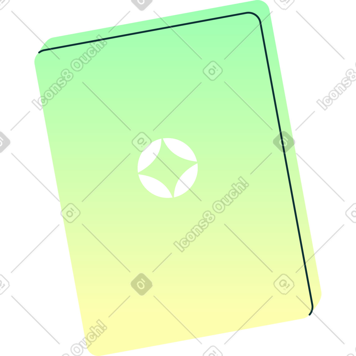 Ilustração de Comprimido verde em no estilo Florid para baixar em PNG, SVG