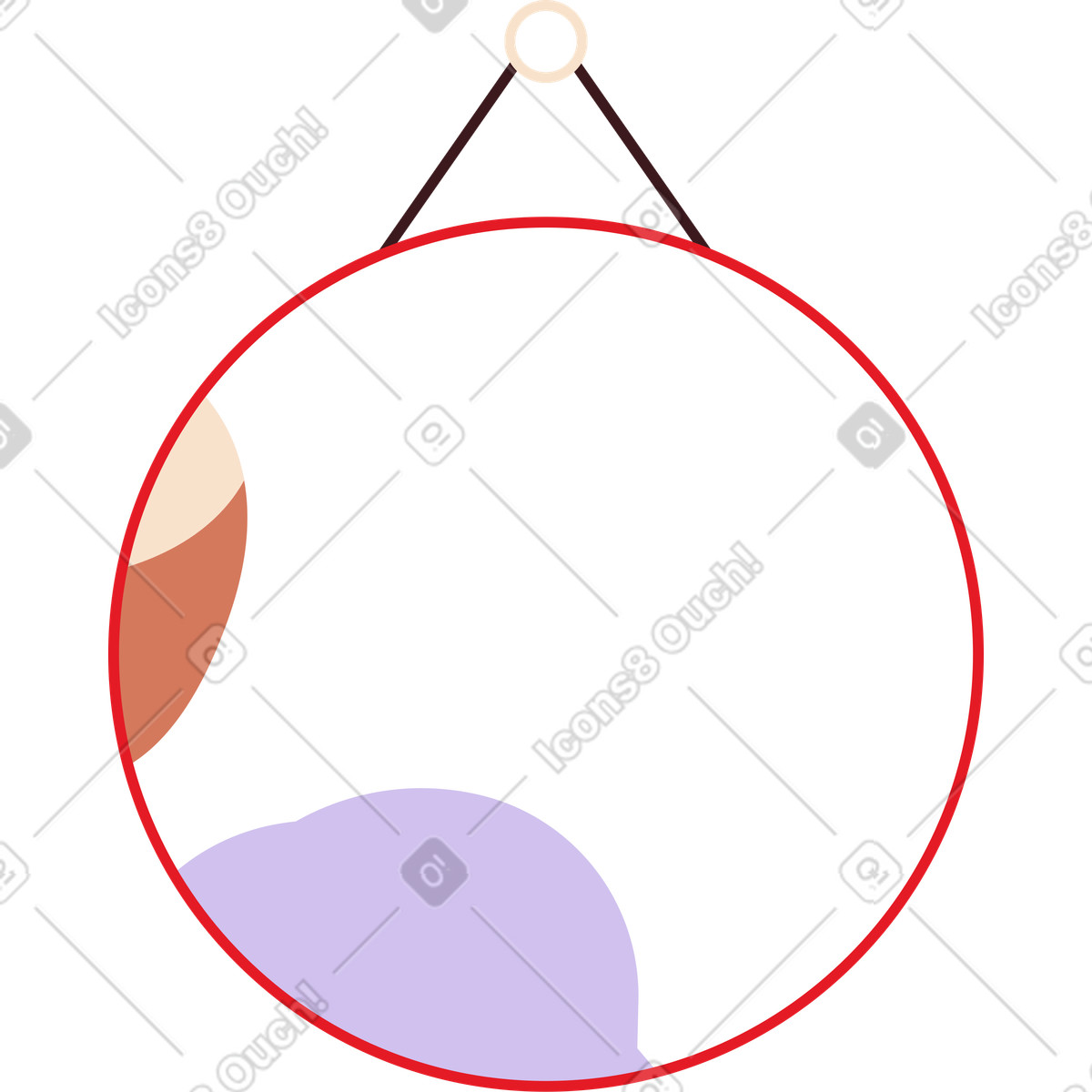 Ilustração de Espelho parede redondo em no estilo Folks para baixar em PNG, SVG