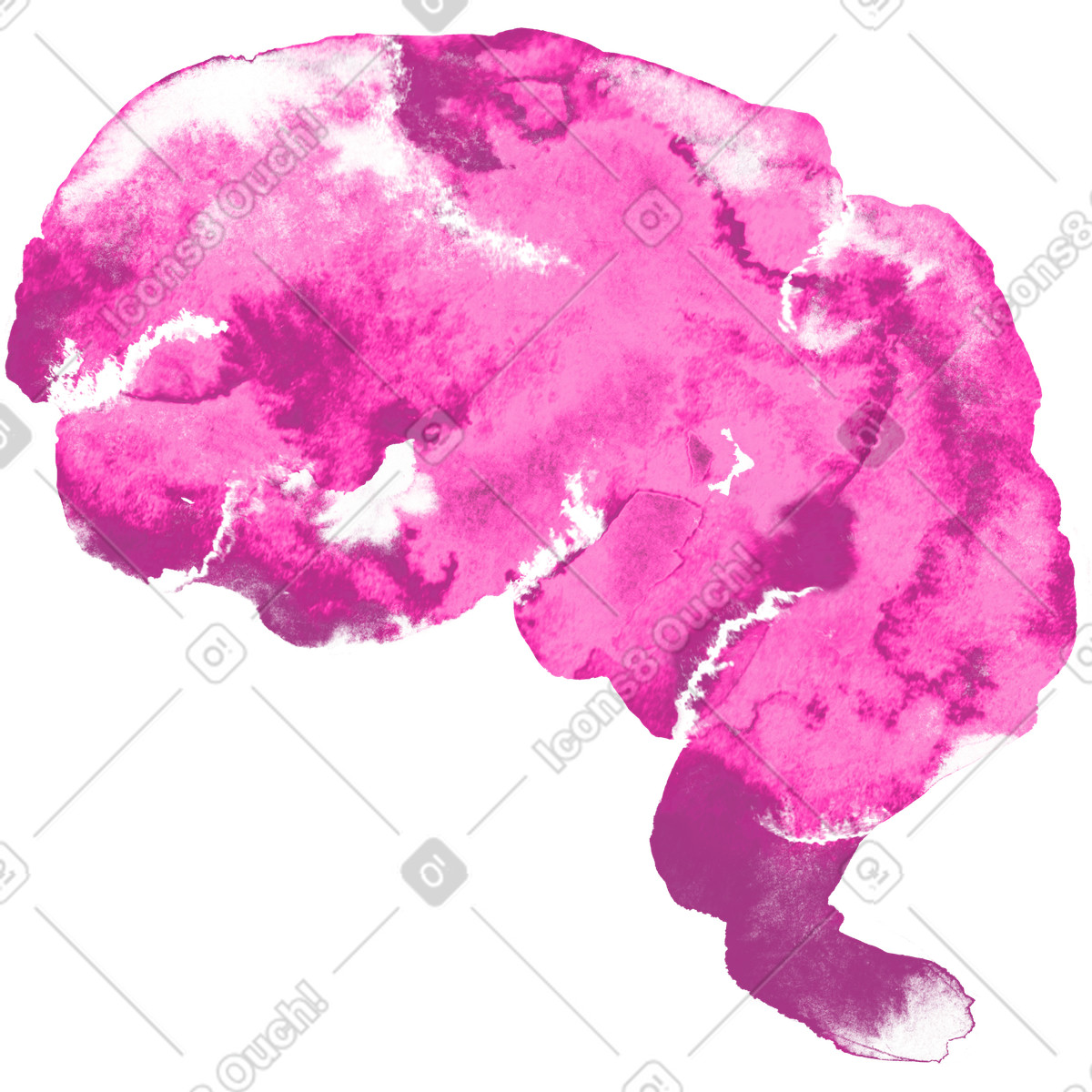 Ilustração de Brain em no estilo Inky para baixar em PNG, SVG