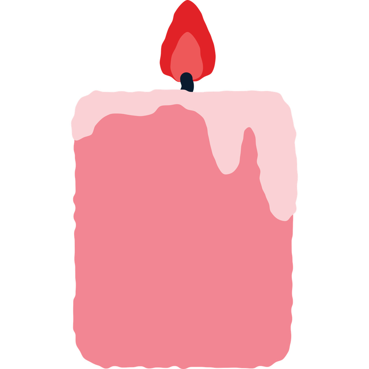 Fat candle illustration in Cherry style download in PNG, SVG