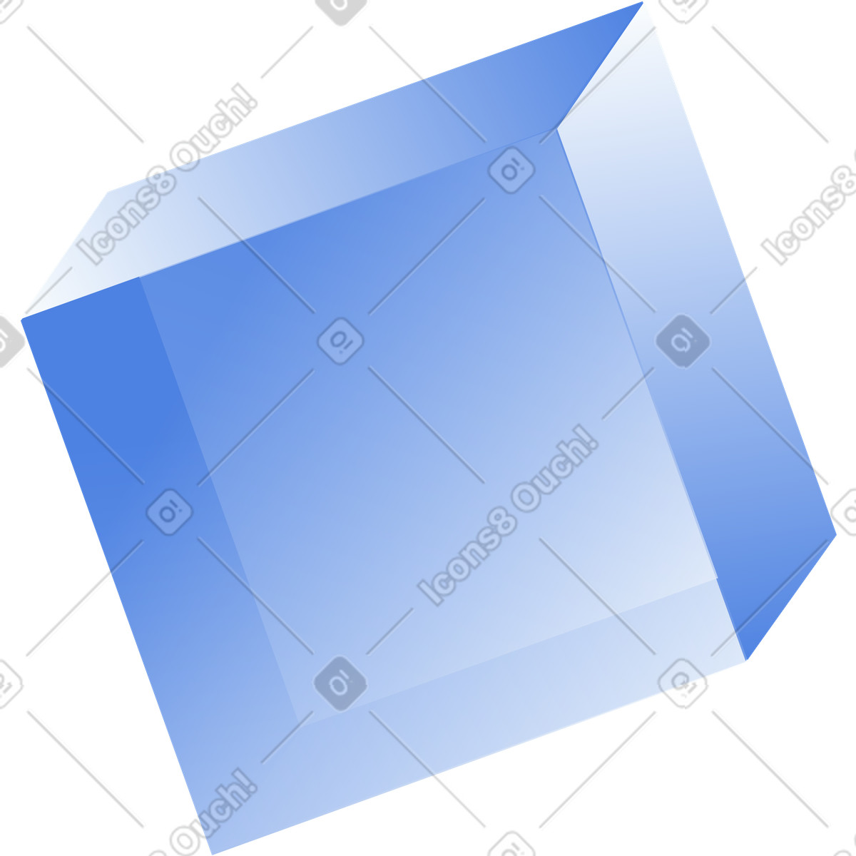 Ilustración Pequeño cubo en proyección estilo Network a descargar PNG y SVG