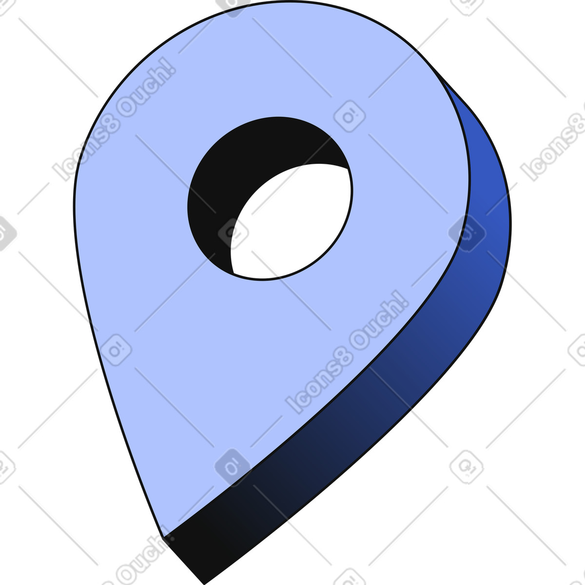 Geolocation-symbol-Illustration im Techny-Stil als Download in PNG, SVG