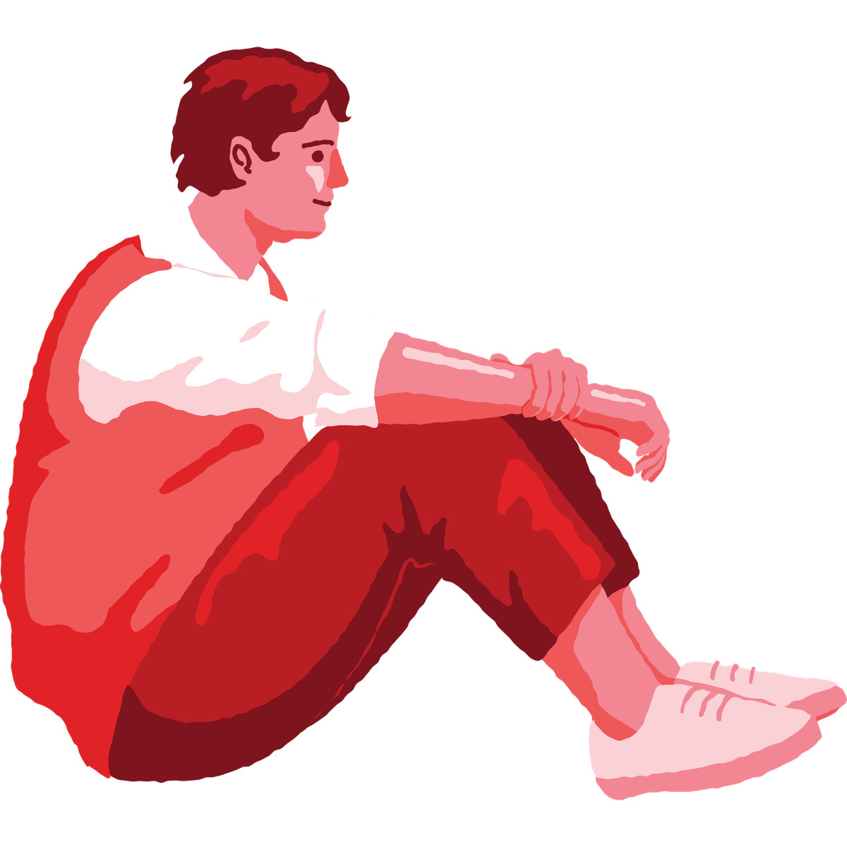 Ilustración Man sitting en estilo Cherry a descargar en PNG y SVG
