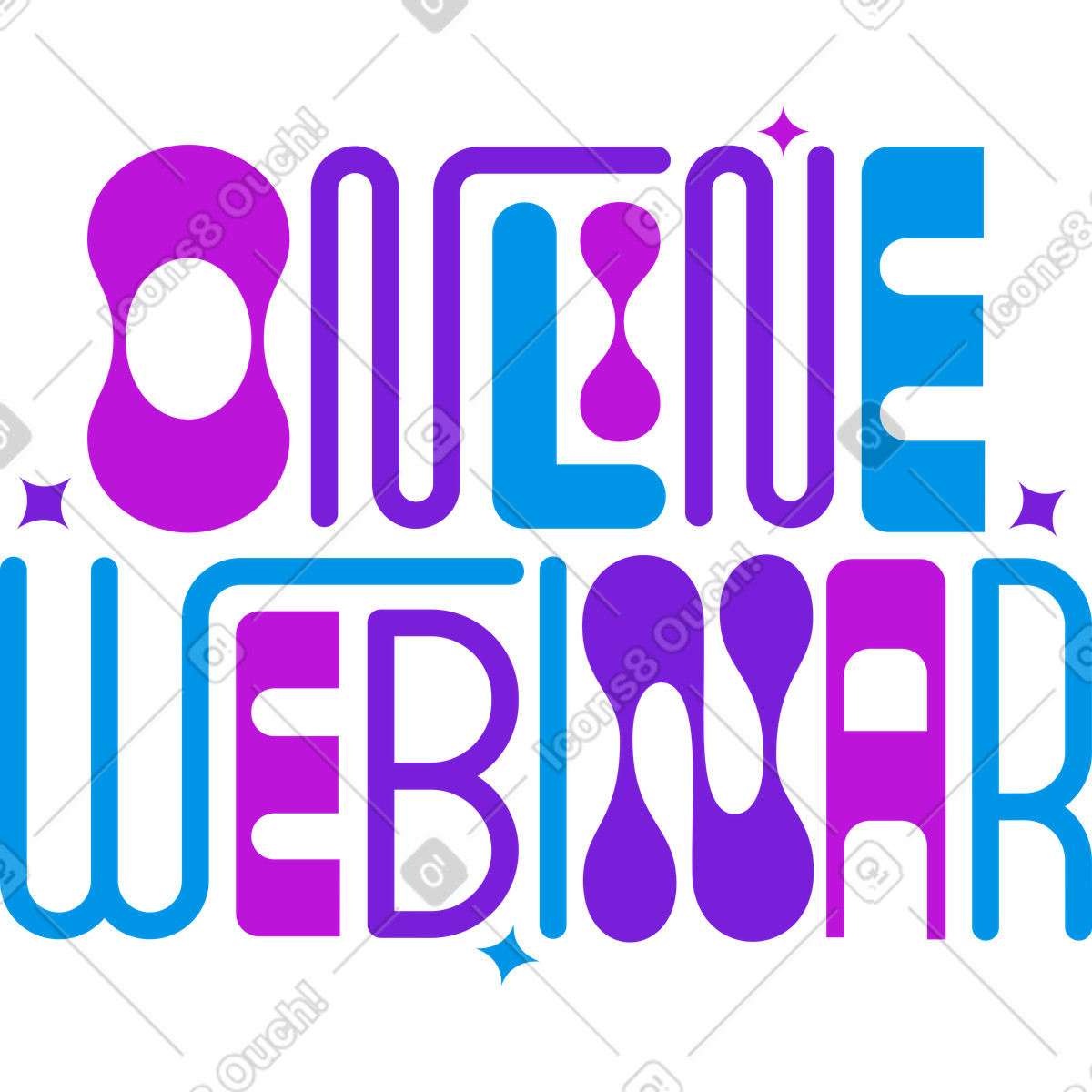 Online-webinar zum beschriften in texten mit verschiedenen buchstabenstilen-Illustration im Lettering-Stil als Download PNG, SVG