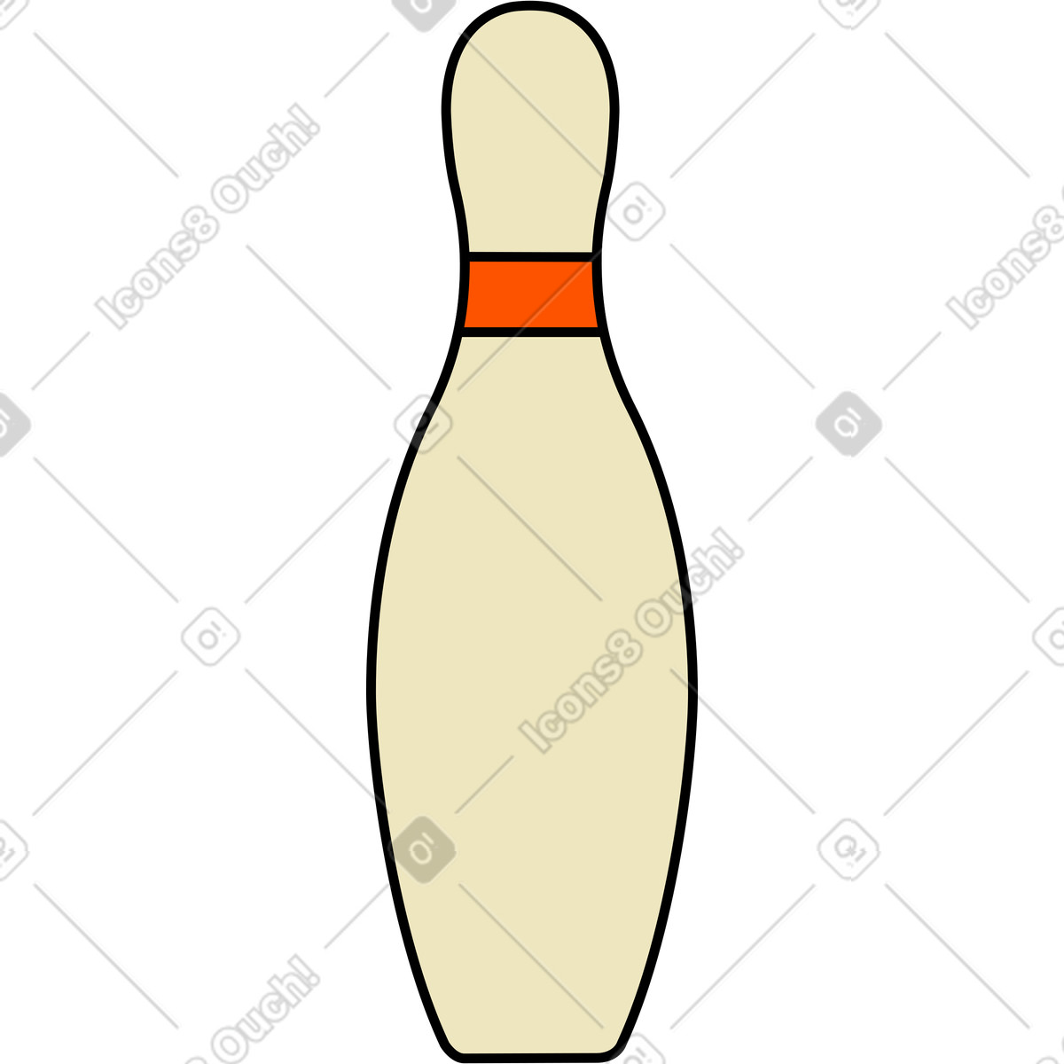 下载 Kindy 风格的 保龄球瓶 插画，支持 PNG、SVG 格式