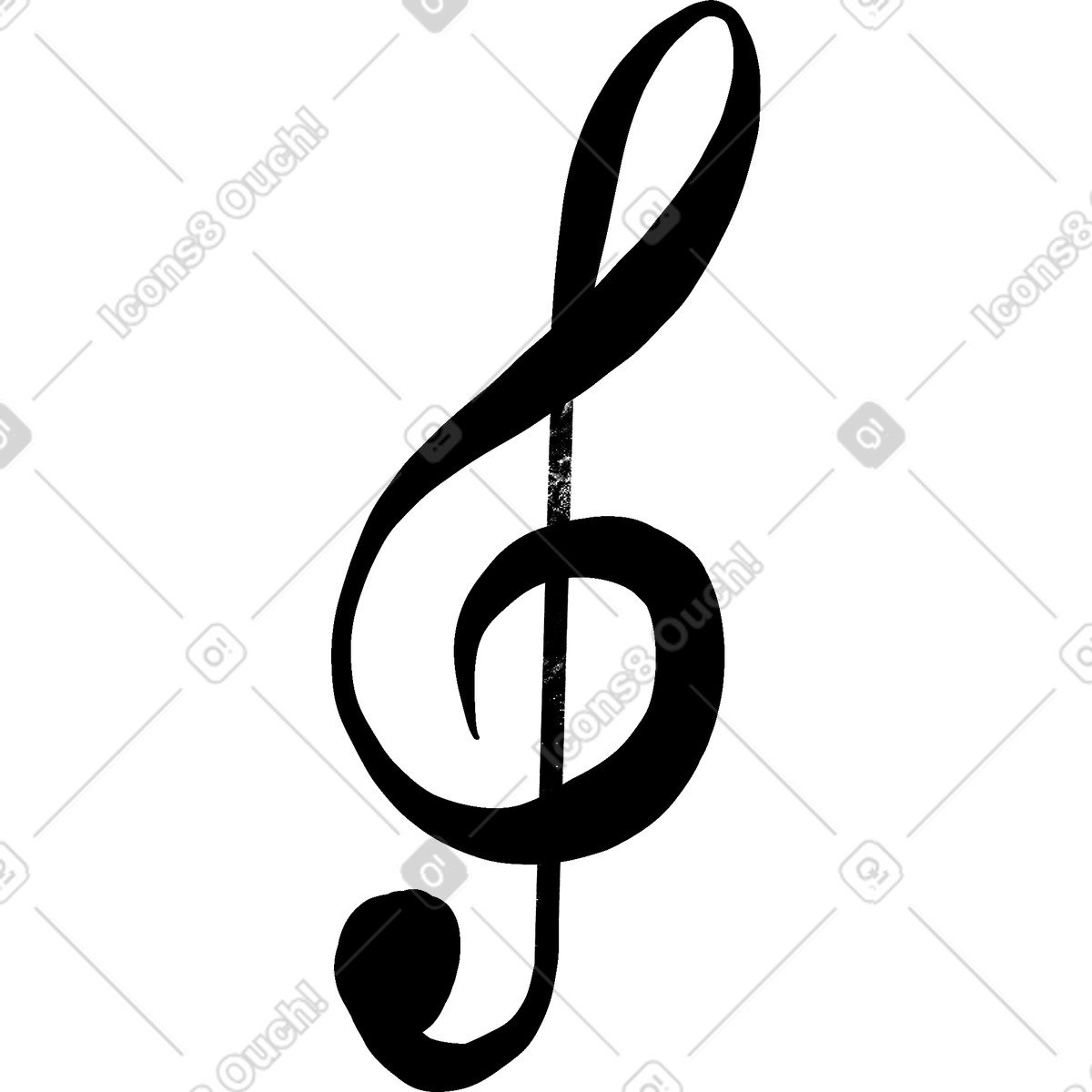 Violinschlüssel-Illustration im Fabulous-Stil als Download in PNG, SVG