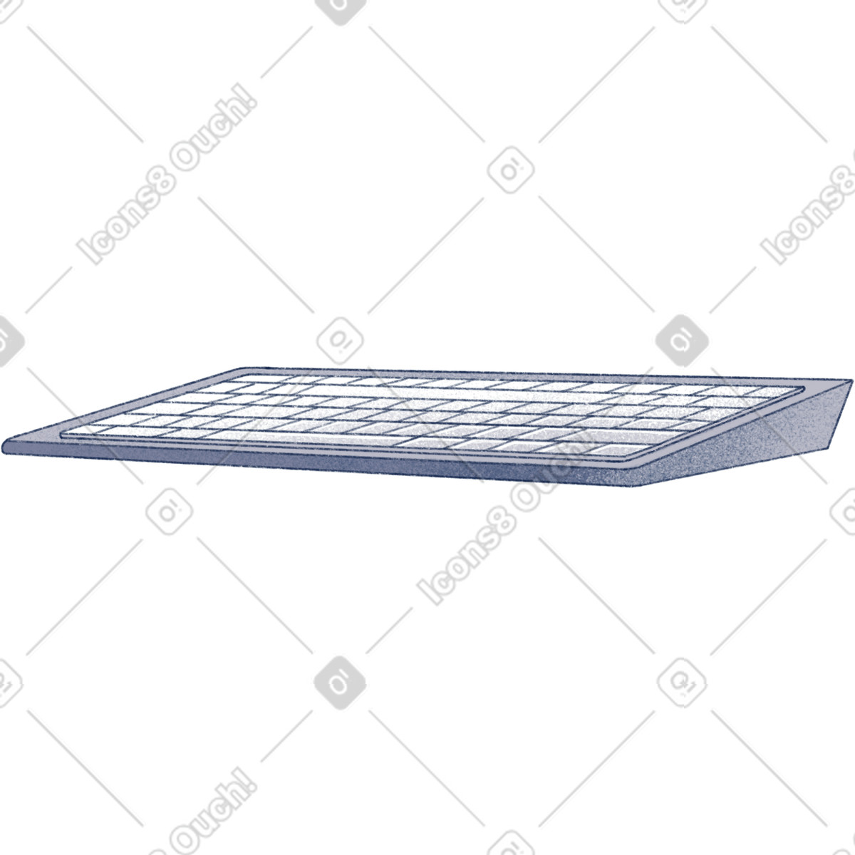 Keyboard illustration in Haze style download in PNG, SVG