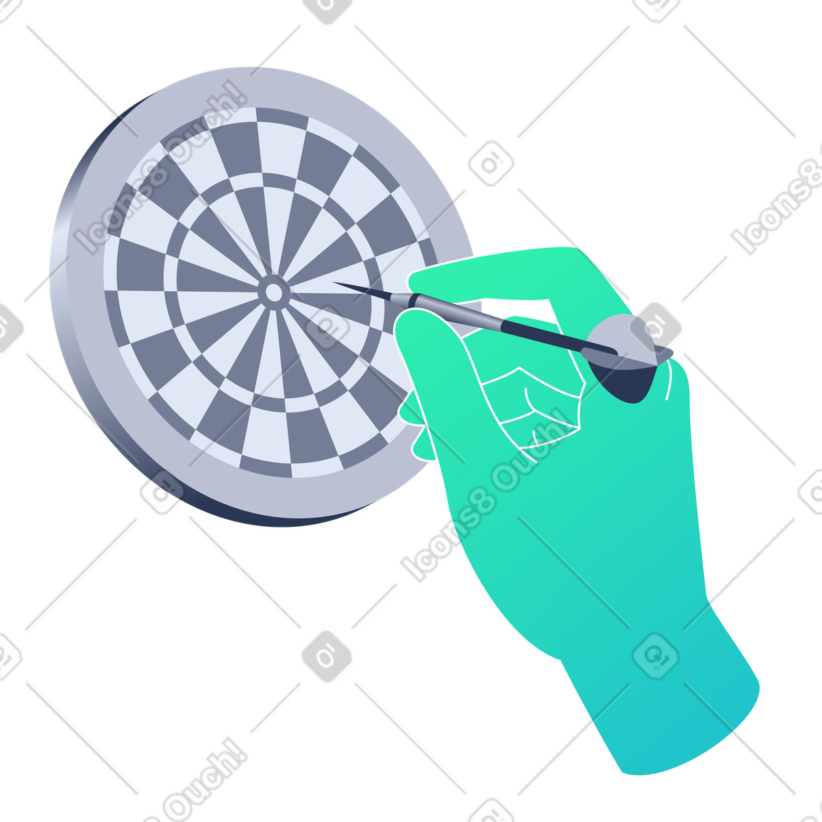 Targeting/marketing mirato con il bersaglio illustrazione in stile Lucent scarica in PNG, SVG
