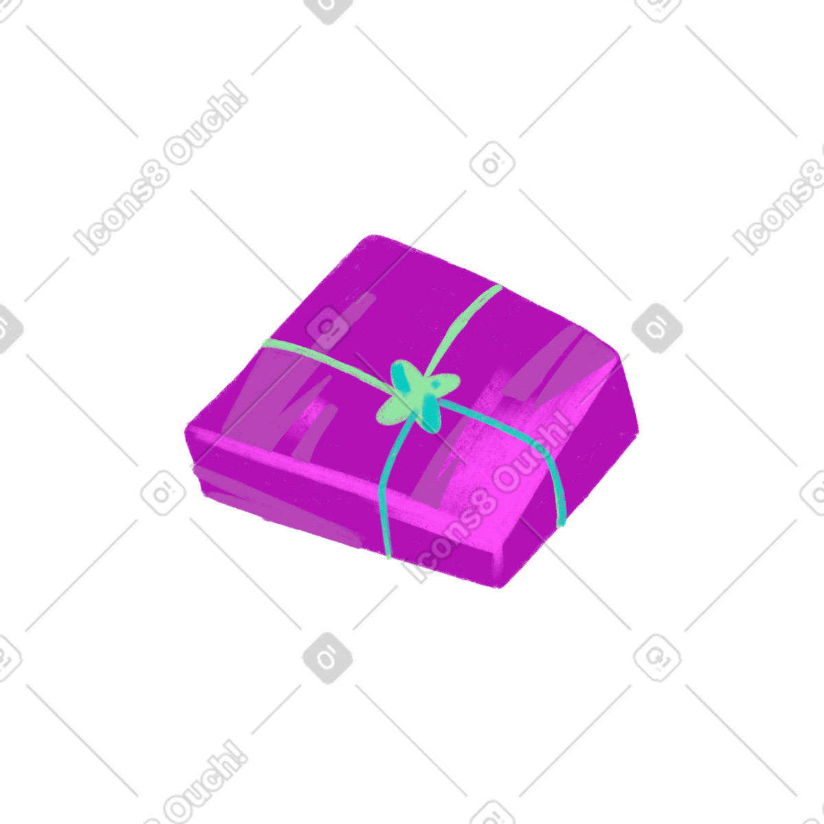 Atomic 스타일의 Purple gift 일러스트레이션 PNG, SVG 다운로드