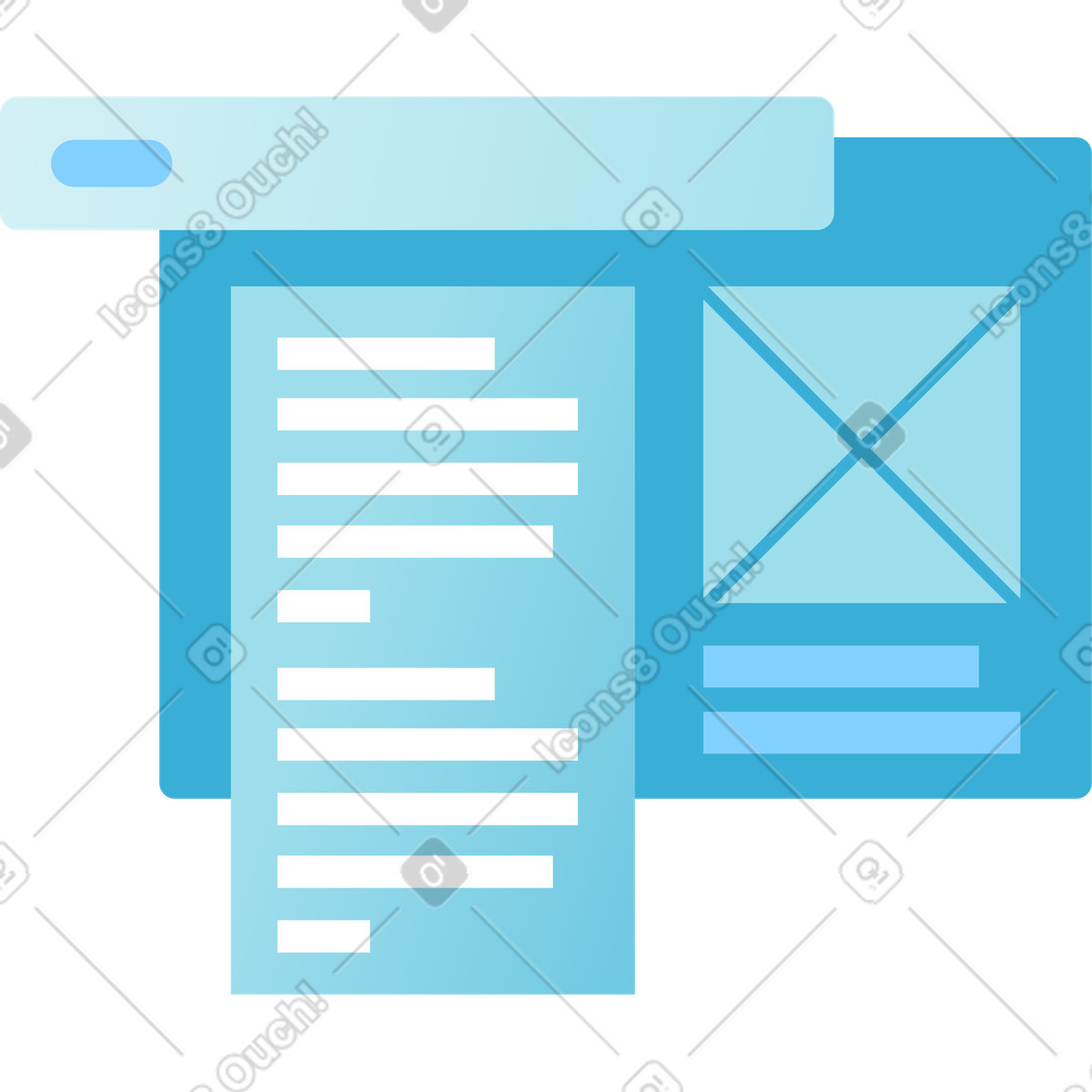 Layout del sito illustrazione in stile Daily scarica in PNG, SVG