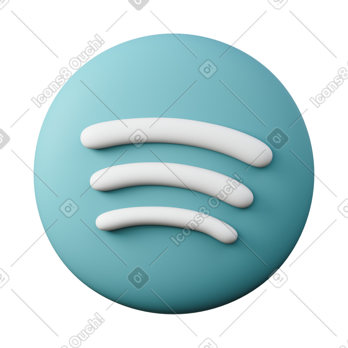 Ilustração de Spotify em no estilo 3D Sugary para baixar em PNG, SVG