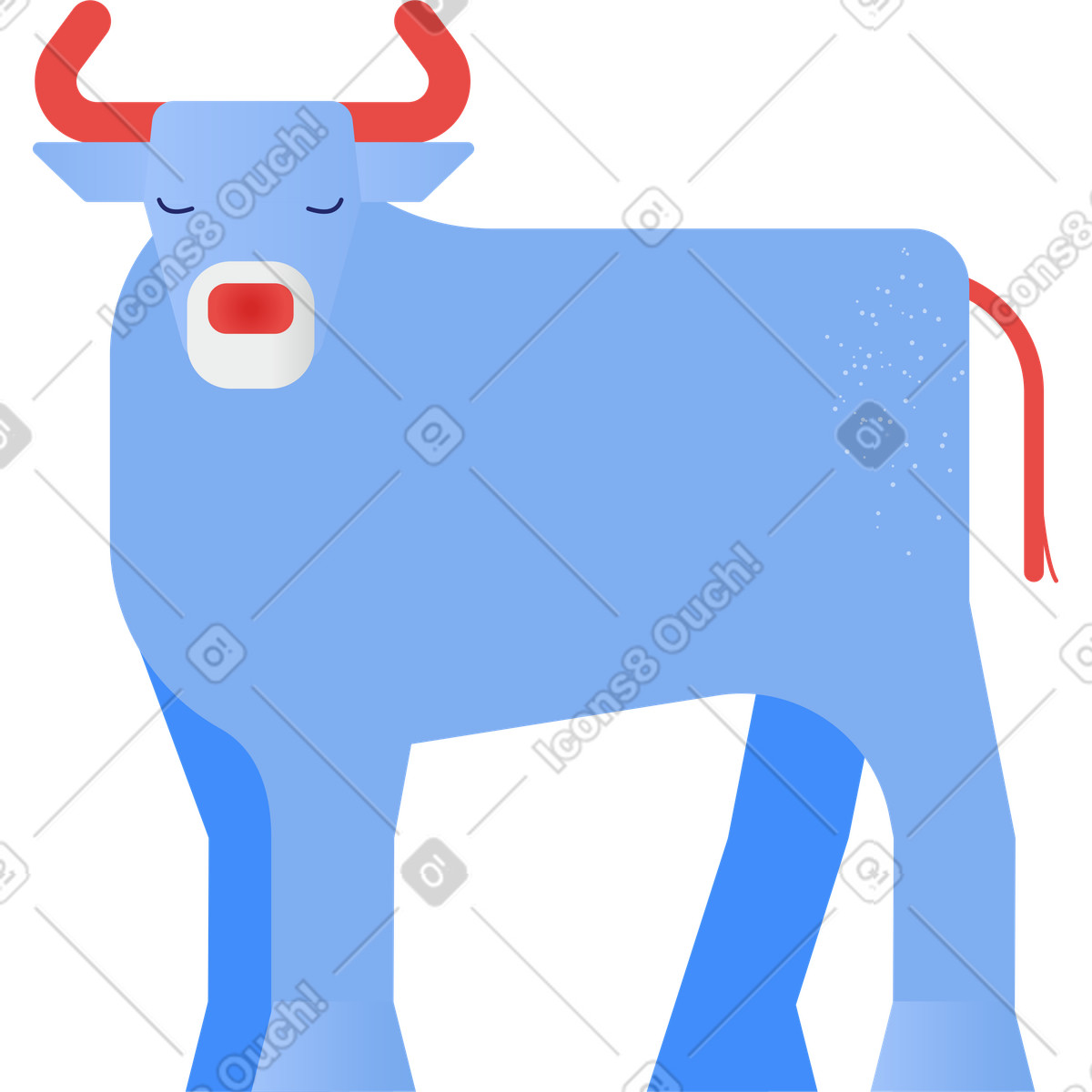 Toro illustrazione in stile Clip scarica in PNG, SVG