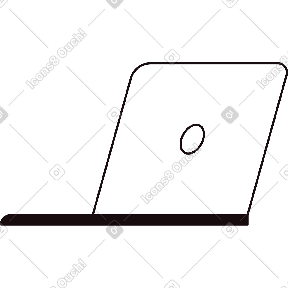 Delight スタイルの ラップトップ のイラストをPNG、SVG形式でダウンロード