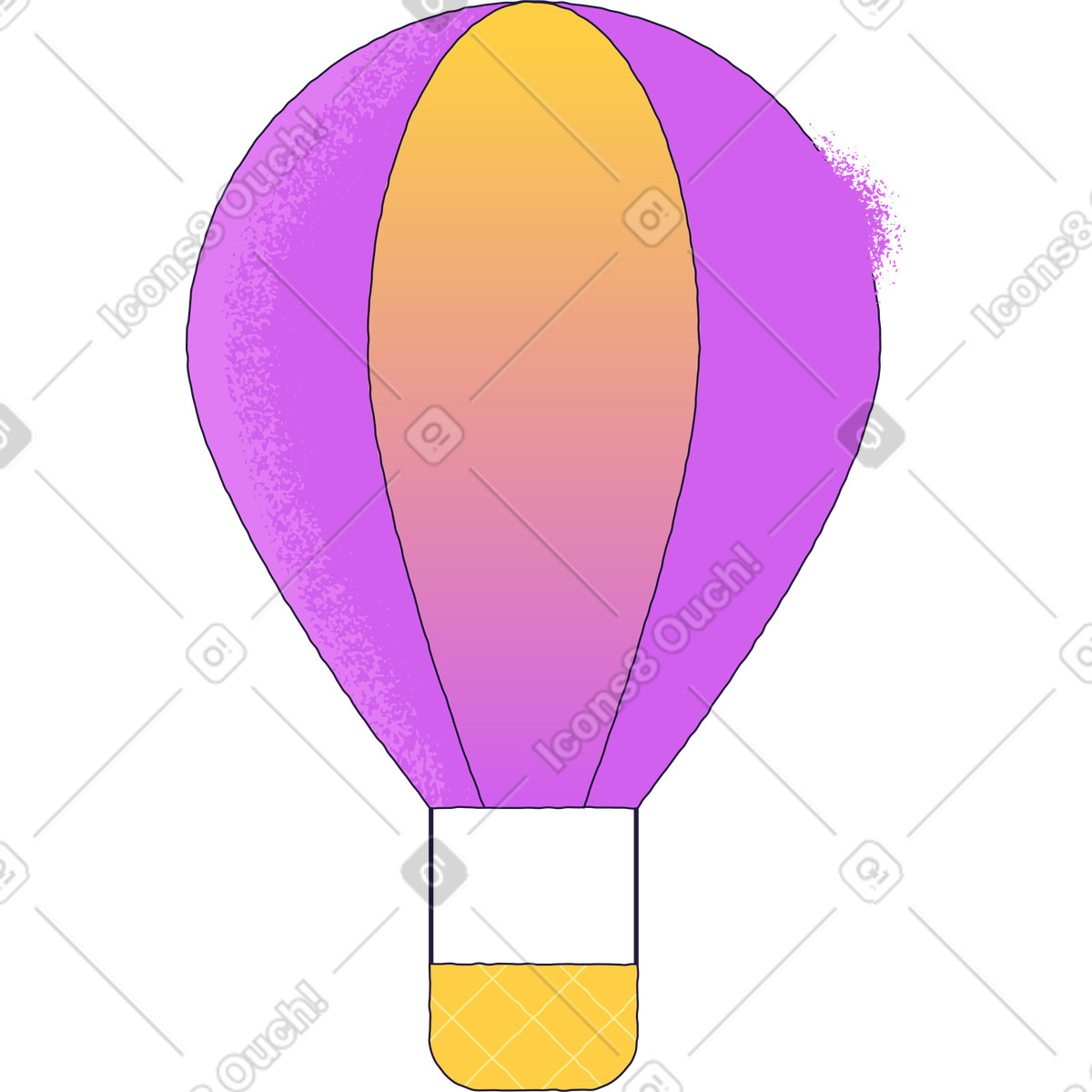 下载 Conifer 风格的 热气球 插画，支持 PNG、SVG 格式